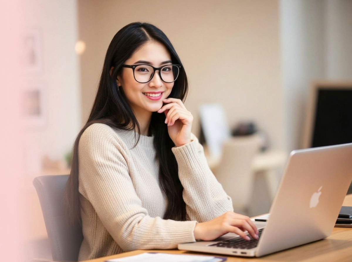 Woman at laptop